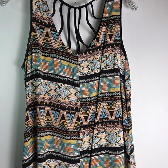 Mlle Gabrielle Black and Brown Aztec Sundress - Picture 8 of 13